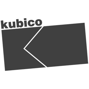 Logo Kubico architettura degli interni agenzia di Lecce bianco e nero