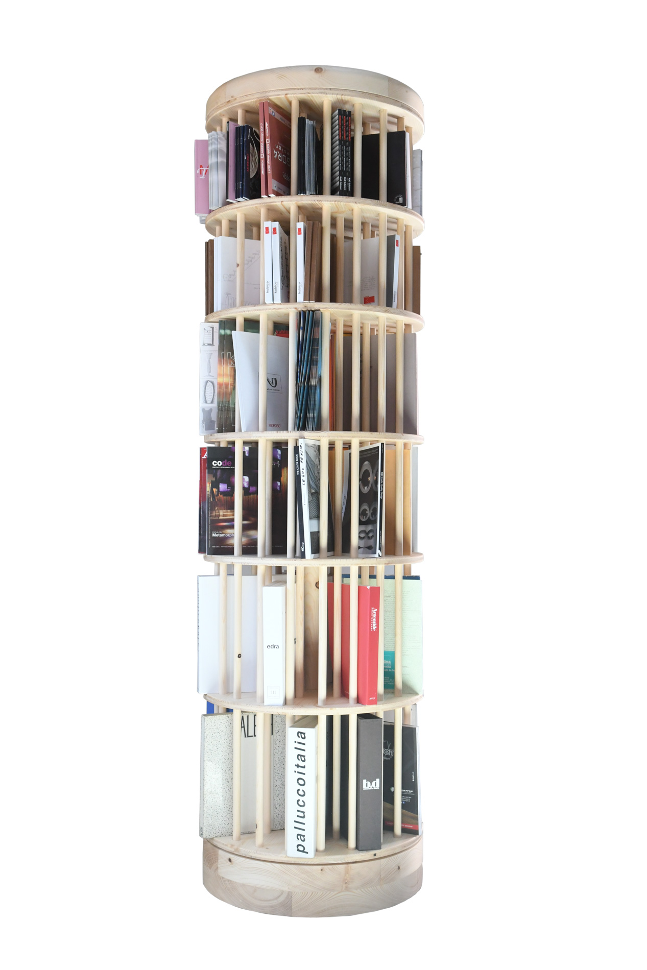 Libreria della serie Gabbia in abete con libri