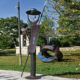 Don Chiscotte statua in ferro dello scultore Dell'Angelo Custode