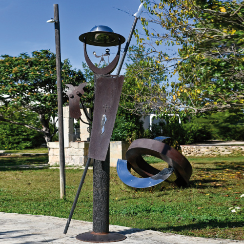 Don Chiscotte statua in ferro dello scultore Dell'Angelo Custode